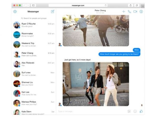versão web do Messenger